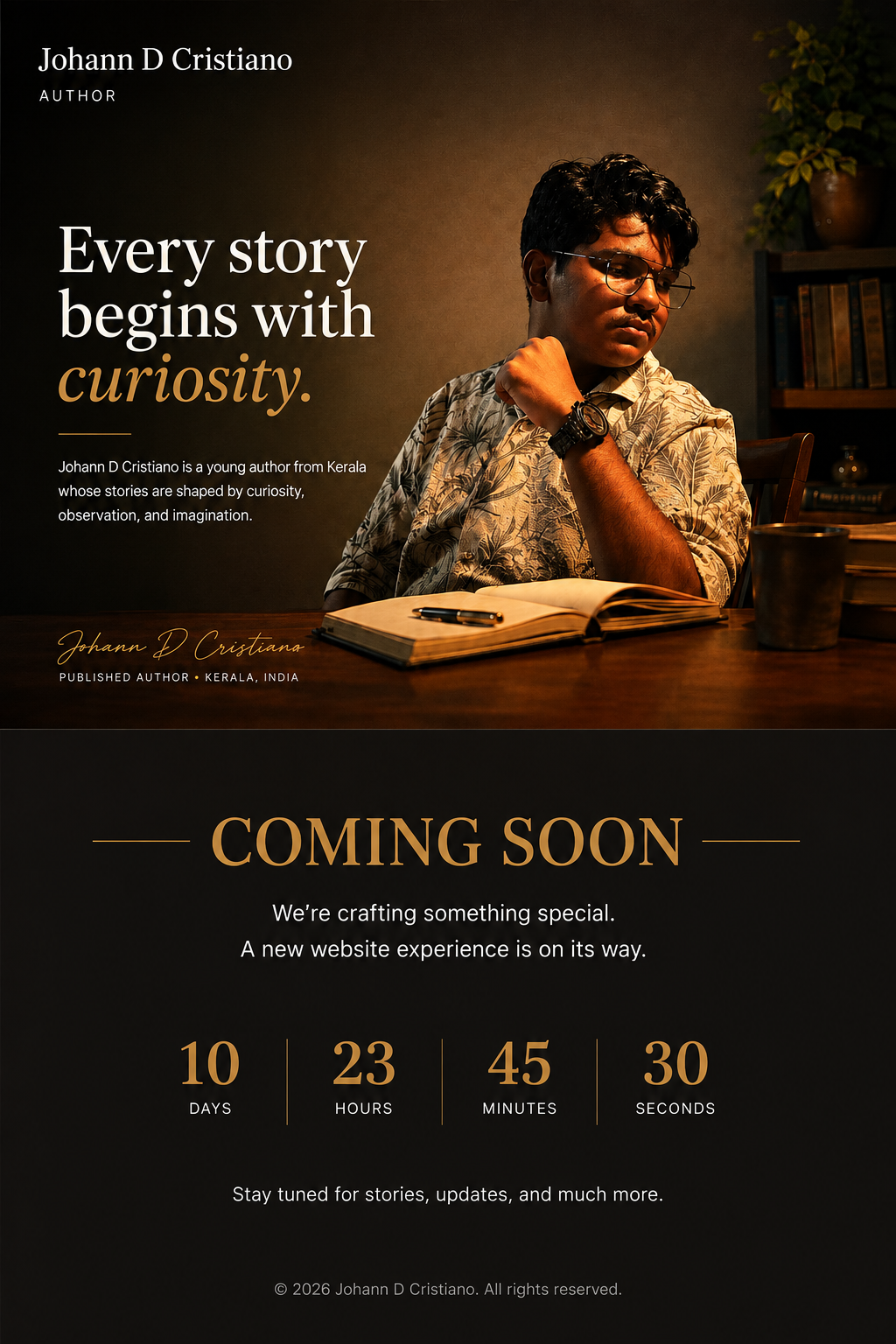 Johann D Cristiano — Coming Soon